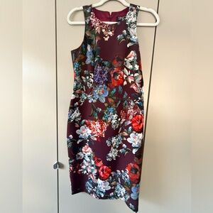 Single Burgundy Floral Midi Dress 🩶